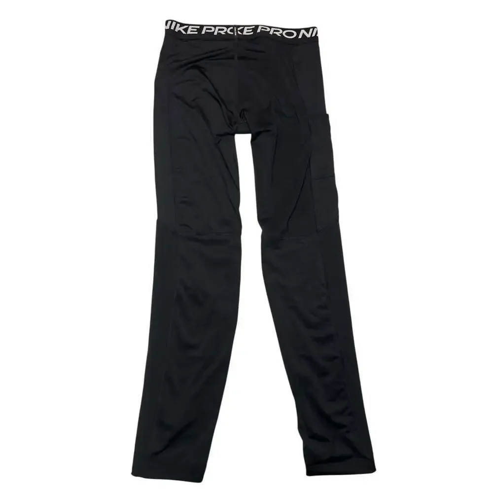 Nike Pro Dri-FIT Boys Compression Tights with Pocket Black Size XL
